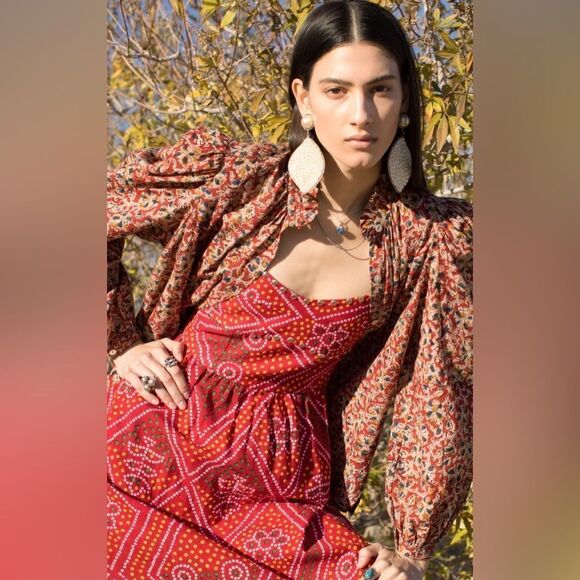 Alix of Bohemia Autumn Dress in Scarlett NWT $760 - Picture 6 of 9